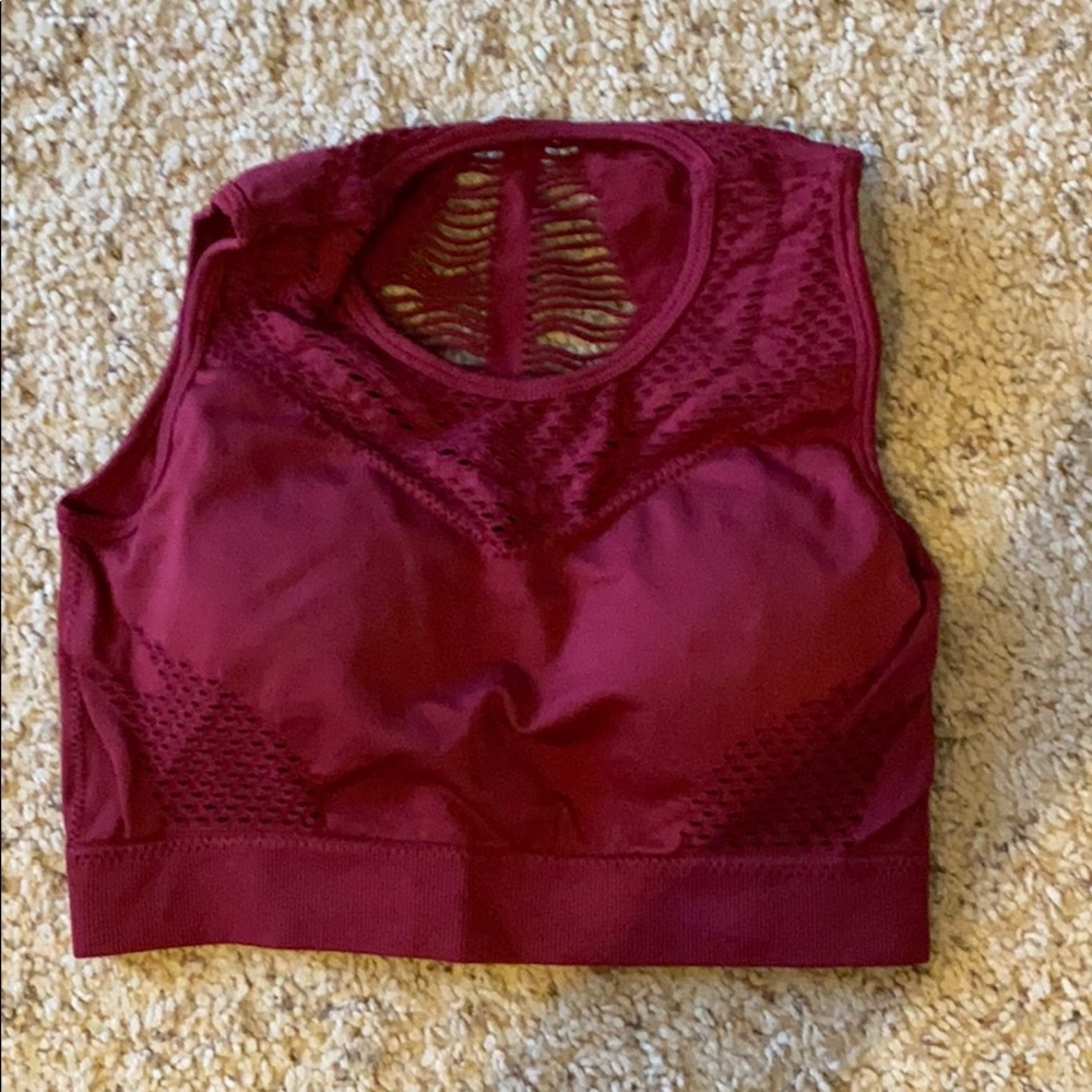 Savvi maroon sports bra